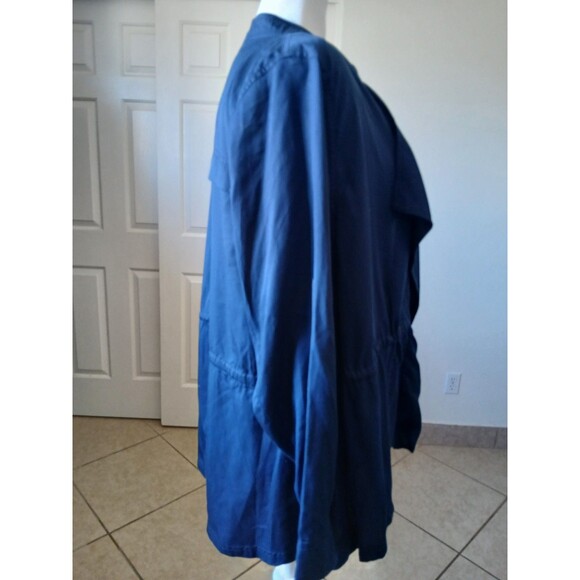 Lane Bryant Womens Blue Waterfall Open Front 14/16 Draped Cardigan Office Casual - Picture 4 of 16